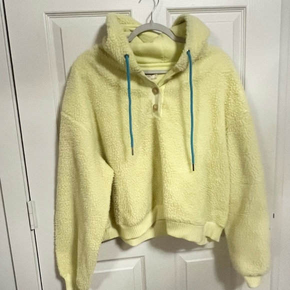 Anthropologie porridge Quinn Sherpa Fleece Hoodie size XL - Picture 7 of 9